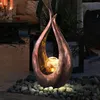 Image de Lampe solaire LED décorative en bronze avec boule de verre brisé   Dimensions 25 x 47,5 x 13 cm   Lot de 2   IP44 pour extérieur   Nino