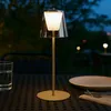 Image de Fischer Leuchten - Lampe de table led Touchdimmer Lampe d'extérieur verre fumé Lampe de jardin accu Lampe de table, métal doré, 2W 270lm blanc chaud,