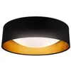 Image de B.k.licht - Plafonnier noir doré, platine led 18W intégrée, éclairage plafond chambre, entrée, couloir, suspension tissue chambre denfant 2200Lm,