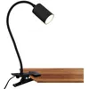 Image de Lampe de bureau, orientable, à pince, à fiche, lumière blanche chaude, noir, 40 x 10 x 6,5 cm - B.k.licht