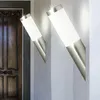 Image de Lot de 2 appliques murales extérieures éclairage de façade lampes torches inox dont ampoules led