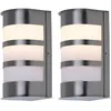 Image de Lot de 2 lampes de façade pour porte de maison à changement de couleur dans l'ensemble comprenant des ampoules led rvb