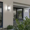 Image de Applique extérieure Applique extérieure jardin terrasse lampe extérieur, fonte d'aluminium argent, 1x led 7W 550Lm, LxAxH 16x22x10 cm, lot de 2