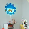 Image de Lampe chambre enfant, lampe salle de jeux, applique murale, applique murale, lampe enfant, télécommande dimmable mémoire autocollant acier verre