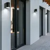 Image de Lot de 3 appliques extérieur spot down spots alu noir véranda balcon éclairage IP44