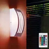 Image de Applique murale alu projecteur de façade télécommande lampe d'extérieur dimmable dans un ensemble comprenant des ampoules led rgb