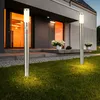 Image de Lampadaire avec détecteur de mouvement, lampe d'extérieur, sur pied, lampadaire en acier inoxydable, capteur extérieur, opale argentée, 1x E27, h 110