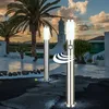 Image de Ensemble de 2 lampes d'extérieur à led détecteur de mouvement d'allée de jardin éclairage extérieur support de porte de maison lampadaires