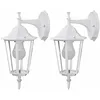 Image de Etc-shop - Lot de 2 applique extérieur terrasse jardin lanterne alu verre lampe IP44