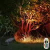 Image de Lampe enfichable d'extérieur orientable lumière extérieure piquet jardin lampe enfichable terrasse extérieure, télécommande dimmable, noir, 1x led
