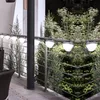 Image de Ensemble de 8 lumières de clôture extérieure solaire de lampe de jardin led IP44 allume rond