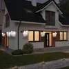 Image de Lot de 6 appliques murales LED ALU lanternes style campagnard éclairage extérieur lampes de jardin blanches dans un ensemble comprenant des ampoules