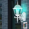 Image de Lanterne murale extérieure télécommande façade lampe alu dimmable dans un ensemble comprenant des lampes led rgb