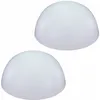 Image de Lampe solaire hémisphère boule lumineuse solaire extérieur décoration jardin hémisphère, blanc, ampoules led, d 20 cm, lot de 2