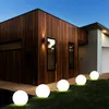 Image de Ensemble de 5 lampes solaires d'extérieur à led enfichables balle propriété piquets de sol blanc