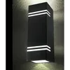 Image de Up down applique en acier inoxydable extérieur projecteurs de façade éclairage de cour lampe de jardin noir