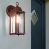 Image de Lanterne murale éclairage extérieur lampe de façade jardin terrasse alu lumière rouille dans un ensemble comprenant des ampoules led