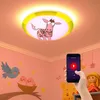 Image de Etc-shop - Plafonnier pour chambre d'enfant motif Zebra Alexa Google App dans un ensemble comprenant des ampoules led Smart Home rgb