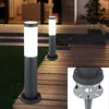 Image de 2x lampadaires extérieurs pour prise de jardin, projecteurs en acier inoxydable pour chemin d'accès dans la cour, lampes à base de piquet de sol