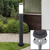 Image de Lampe sur pied extérieure chemin de jardin éclairage de prise terrasses en acier inoxydable terre sol broche support lumière anthracite