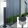Image de Lampe sur pied en acier inoxydable pour allée de jardin Lampe d'extérieur à piquet anthracite dans un ensemble comprenant des ampoules led
