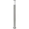 Image de Lampadaire de jardin en acier inoxydable avec détecteur de mouvement, éclairage de terrasse, support extérieur, argent clair, dans un kit comprenant