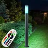 Image de Lampadaire remote control extérieur jardin en acier inoxydable lumière dimmable dans un ensemble comprenant des ampoules led rvb