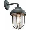 Image de Applique murale exterieure aluminium spot anthracite eclairage jardin terrasse balcon lampe verre