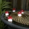 Image de Champignon solaire éclairage de terrasse solaire pour guirlande lumineuse extérieure champignons, 6x amanites mouches, batterie led, l 270 cm,