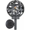 Image de Applique murale boule d'extérieur boule lumineuse 20 cm Applique d'extérieur ronde en acier inoxydable, trou design aluminium anthracite, 1x E27, h