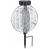 Image de Lampe solaire extérieur lampe solaire oriental led lanterne de jardin extérieur avec effet lumineux fleur de vie, 1x led blanc chaud, DxH 20x31 cm,