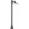 Image de Lampadaire extérieur rond Lampe de base extérieur Lampadaire de terrasse en aluminium, moulé sous pression anthracite, 1x E27, LxH 20x110 cm