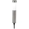 Image de Etc-Shop   Lampe solaire à LED pour extérieur   Acier inoxydable et plastique   Panneau solaire monocristallin   Éclairage 8h   IP44