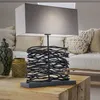 Image de Lampe de table d'écriture design sommeil chambre d'amis côté lampe textile bois projecteur
