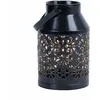 Image de Lampes solaires pour décoration de balcon extérieur motif décoration de jardin lanterne solaire en métal jardinière suspendue, noir, led, DxH 10x16 cm