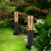 Image de Lampadaire lampadaire éclairage extérieur lampadaire fumée cuivre extérieur lampadaire de jardin, plastique inox, 1x E27, DxH 7,6x45 cm, lot de 2
