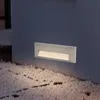 Image de Applique murale d'escalier d'éclairage extérieur gris, lampe d'atelier led rectangle mat IP65, 1x led 3W 110lm 4000K blanc neutre, LxPxH 23x2,8x8 cm