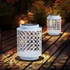 Image de Etc-shop - Lampes solaires pour extérieur décoration de jardin lanterne lampe orientale lanternes solaires pour extérieur métal blanc, oriental, led,