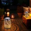 Image de Lanterne solaire d'extérieur, lanterne solaire décorative bohème, lanterne solaire pour jardin extérieur, à suspendre, led, DxH 12 x 16 cm, lot de 2