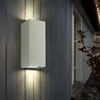 Image de Applique murale applique murale maison lampe d'extérieur éclairage de façade, haut & bas 2 ampoules IP44, acier inoxydable, led 6W 300Lm blanc chaud,