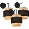 Image de Lot de 3 appliques murales Southampton E14 noir beige lux.pro
