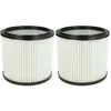 Image de 2x filtre plissé compatible avec Einhell as 1100, b-nt 1250, Duo 1100, Duo 1300 a, Inox 1100, emk 1000 aspirateur - blanc - Vhbw