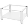 Image de Ml-design - Socle pour Machine à Laver avec Étagère, en Acier, Blanc, 63x54 cm, jusqu'à 150 kg, Support Lave-Linges Standard, Pieds Antidérapants,