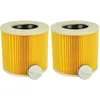 Image de Lot de 2x filtres à cartouche compatible avec Kärcher a 2236 x pt, a 2251 Me F1 aspirateur à sec ou humide - Filtre plissé, jaune - Vhbw