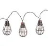 Image de 30x led guirlande lumineuse solaire lampe solaire d'extérieur décoration de jardin style rétro, métal rouille, led blanc chaud, l 200 cm