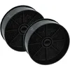 Image de 2x Filtres à charbon actif compatible avec Airlux HGD550, HGD550SI, HGD55SI, HGF524, HGF524M, HGF525M, HDG55BK, HGD55 hotte aspirante - 12,4 cm - Vhbw