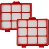 Image de 2x Filtre compatible avec Beko vco 32803 af, vco 32802 ad aspirateur - filtre de sortie d'air, noir / blanc / rouge - Vhbw