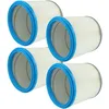 Image de vhbw 4x filtre plissé compatible avec Hitachi Hikoki RNT 1200 aspirateur - blanc / argenté / bleu