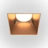 Image de Maytoni - Plafonnier encastrable plafonnier salon lumineux 1 flamme or l 13 cm