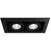 Image de Maytoni - Metal Modern Encastré Twin Square Downlight Noir, 2 Lumières, GU10